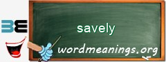 WordMeaning blackboard for savely